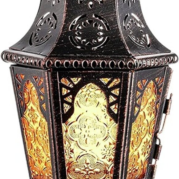 NEW  13.5'' Vintage Candle Holder,Metal Lanterns Decorative Indoor Outdoor - Picture 9 of 9